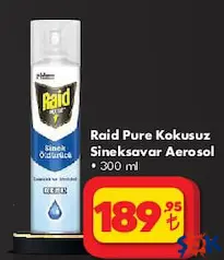 RAİD PURE KOKUSUZ SİNEKSAVAR AEROSOL 300 ML fiyat ve kampanya bilgisi
